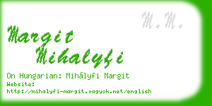 margit mihalyfi business card