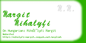 margit mihalyfi business card